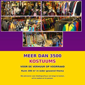 Meer dan 3500 Kostuums op voorraad Meer dan 3500 Kostuums op voorraad