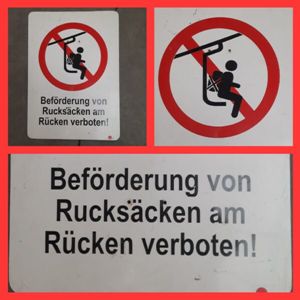 Apres ski Bord metaal Rucksack Apres ski Bord metaal Rucksack