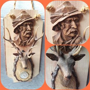 Hangdecoratie Hert en Jager Hangdecoratie Hert en Jager