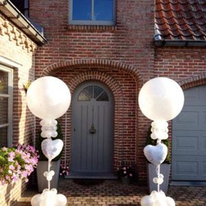 Huwelijk Ballondecoratie op stang met top