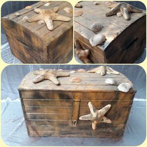 Kist Zeesterren Decoratie Kist Zeesterren Decoratie