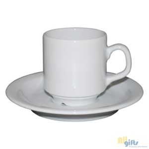 Kop en schotel met lepeltje (besteleenheid per 25 stuks)