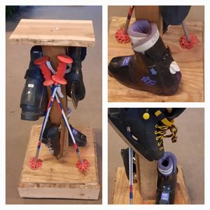 Skischoen / Schaats op sokkel Skischoen / Schaats op sokkel