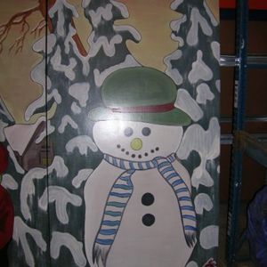 Sneeuwpop decorstuk Sneeuwpop decorstuk