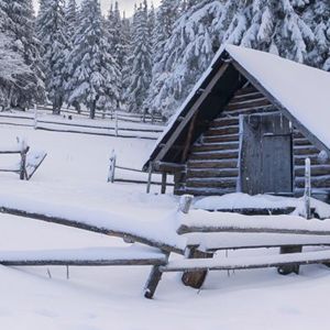 Decordoek Winterlandschap 1 Decordoek Winterlandschap 1