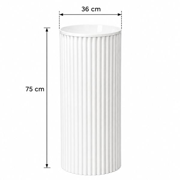 Decoratie Pilaar / Zuil / Sokkel wit 75 cm hoog Decoratie Pilaar / Zuil / Sokkel wit 75 cm hoog