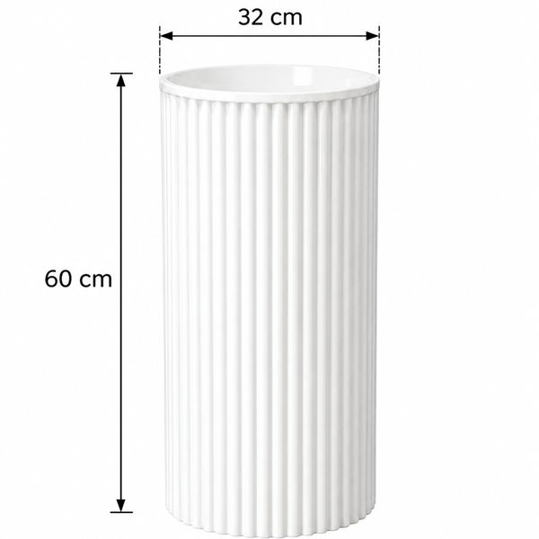 Decoratie Pilaar / Zuil / Sokkel wit 60 cm hoog
