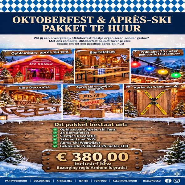 Oktoberfest / apres ski pakket Oktoberfest / apres ski pakket