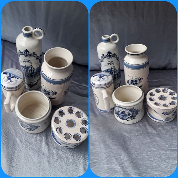 Decoratie Delfts Blauw (set van 5 stuks)
