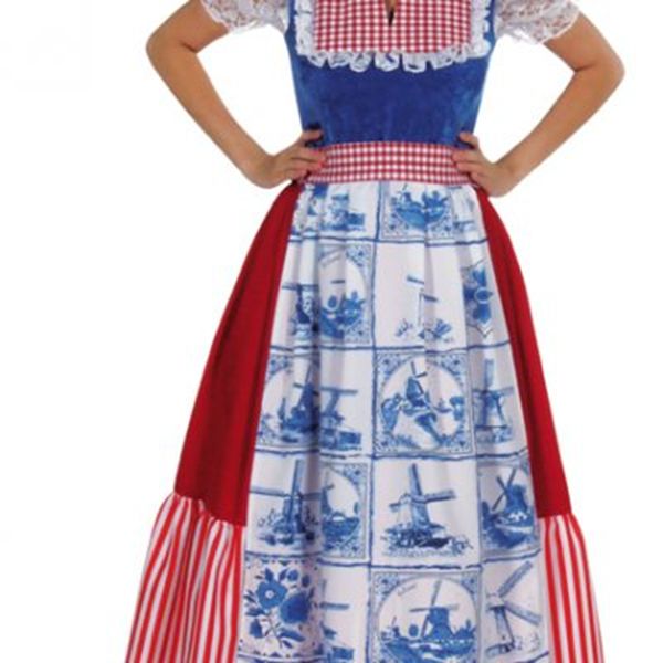 Delftsblauw vrouw lang