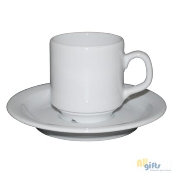 Kop en schotel met lepeltje (besteleenheid per 25 stuks)