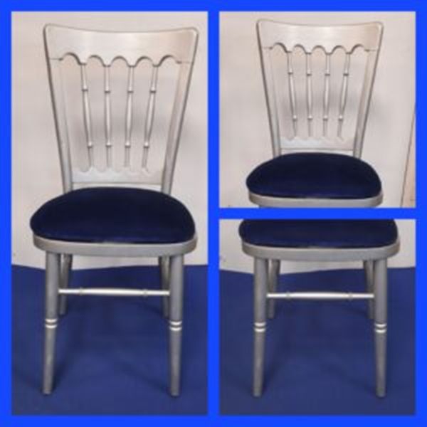 Napoleon houten stoel Blauw