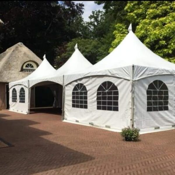 Pagodetent 5 x 5 meter met zijwanden