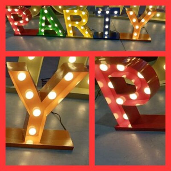 Party Letters met verlichting