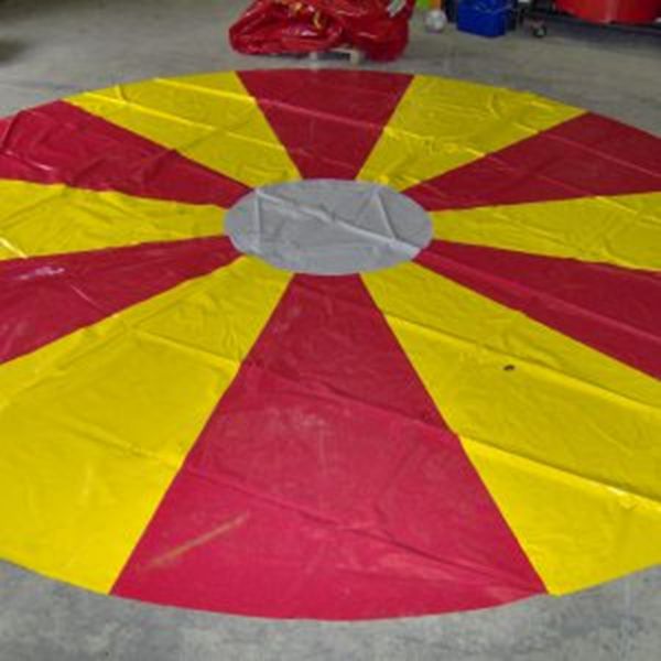 Piste kleed 6 meter doorsnee Geel/Rood