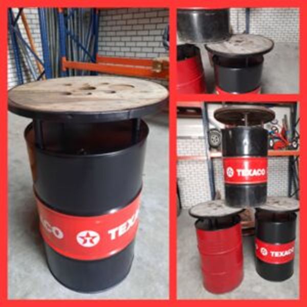 Statafel Olievat Vintage