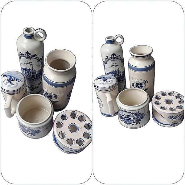 Decoratie Delfts Blauw (set van 5 stuks) Decoratie Delfts Blauw (set van 5 stuks)