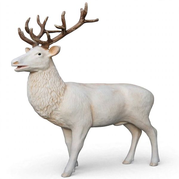 Hert Decoratiebeeld Wit Hert Decoratiebeeld Wit